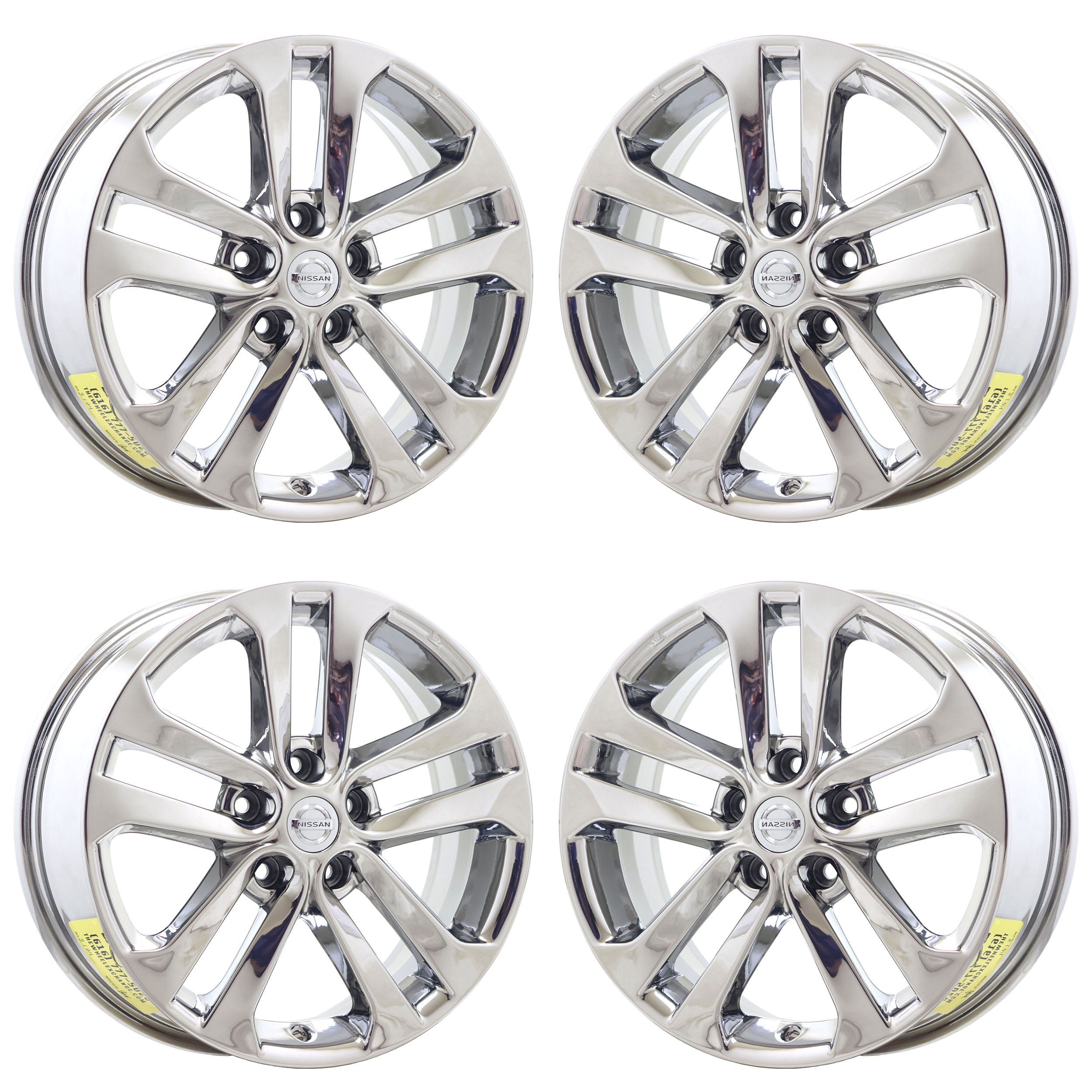 17" Nissan Juke Bright Chrome wheels rims Factory OEM set 62559